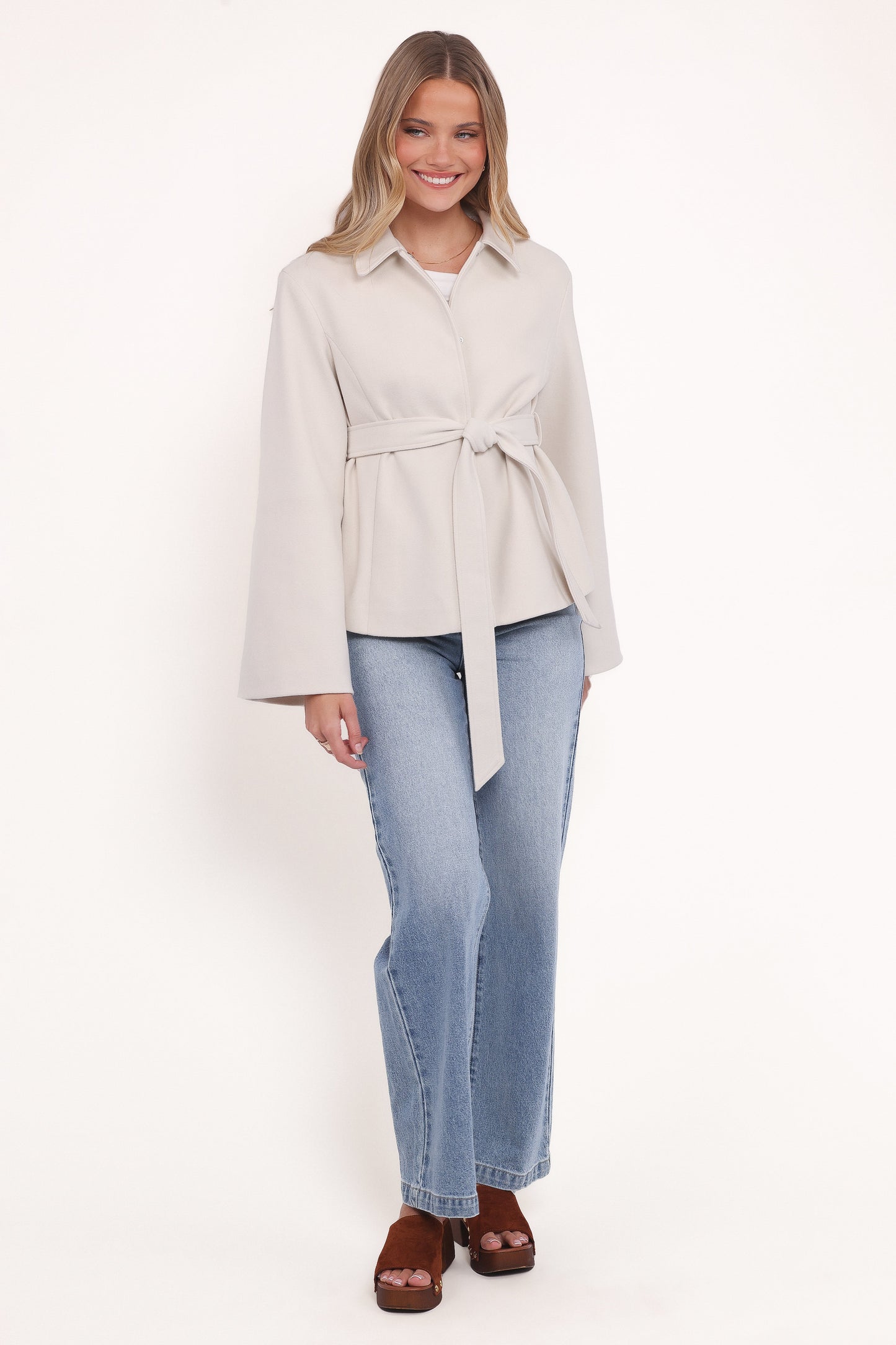 Halston Coat - Cream