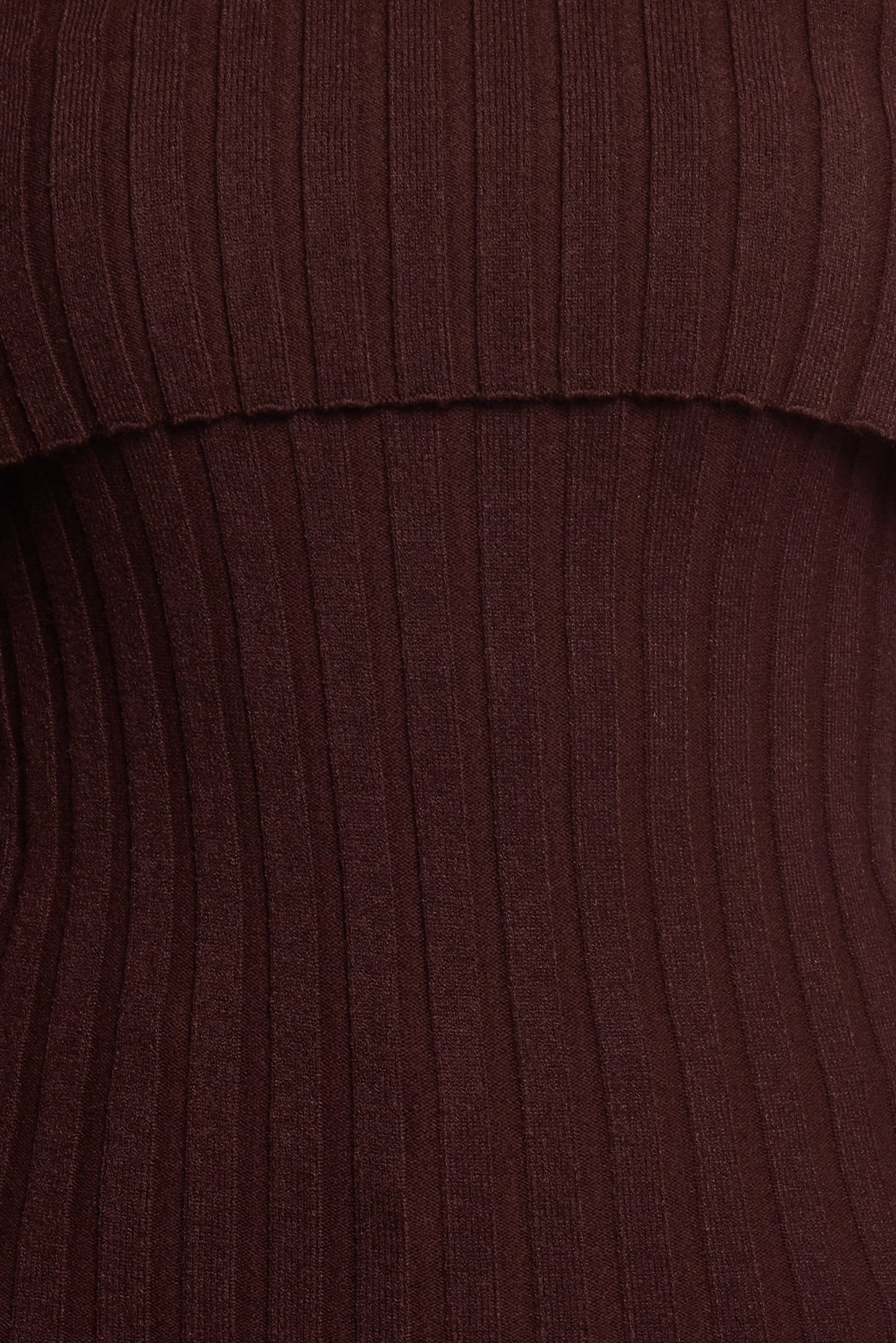 Inora Off Shoulder Knit Top - Chocolate