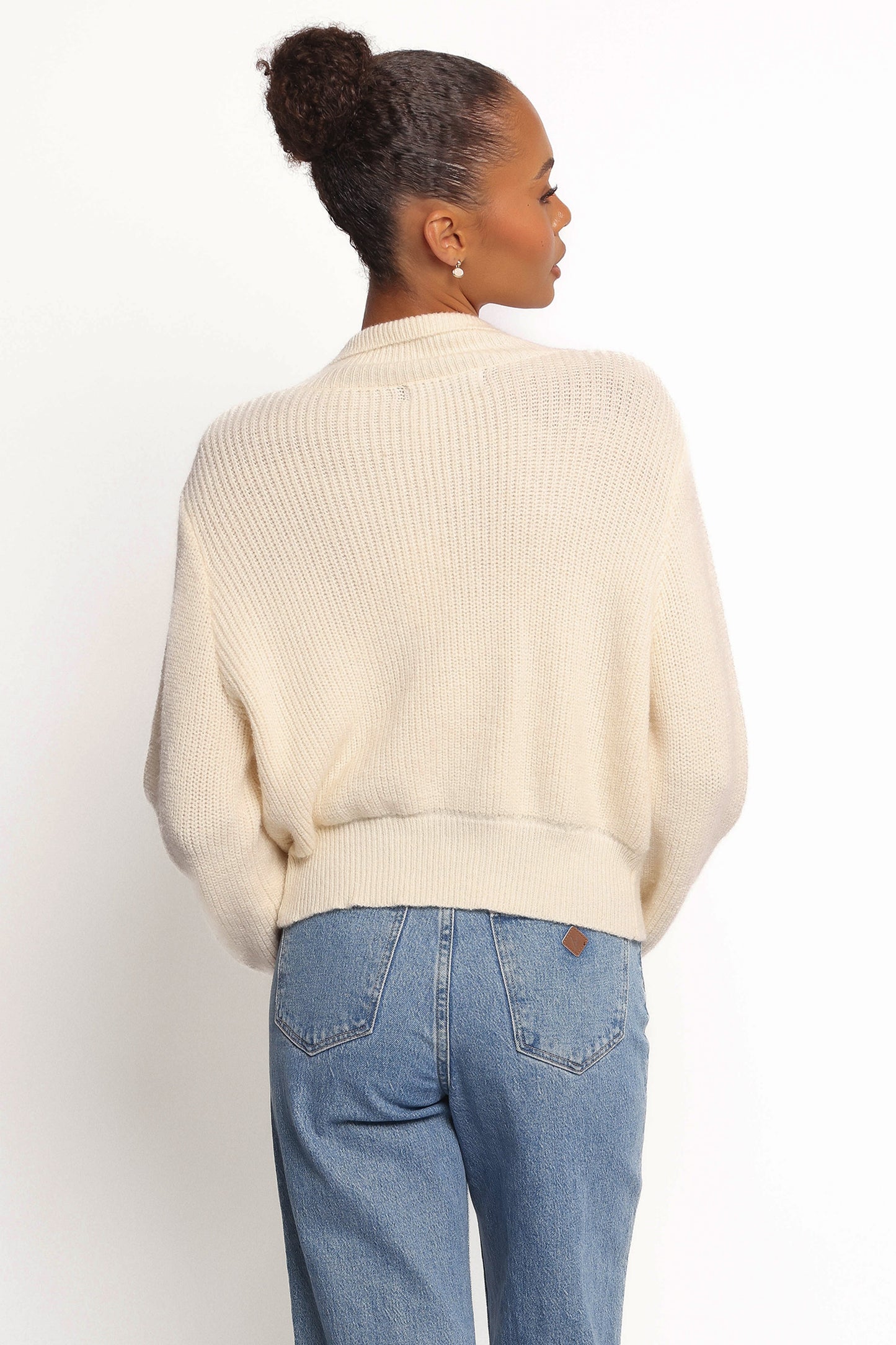 Kourtney Zip Cardigan - Cream