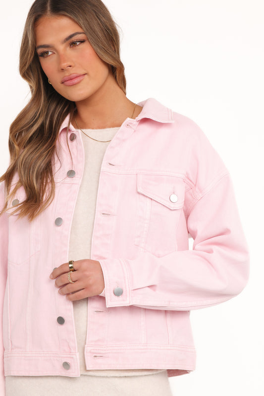 Larosa Denim Jacket - Dusty Pink