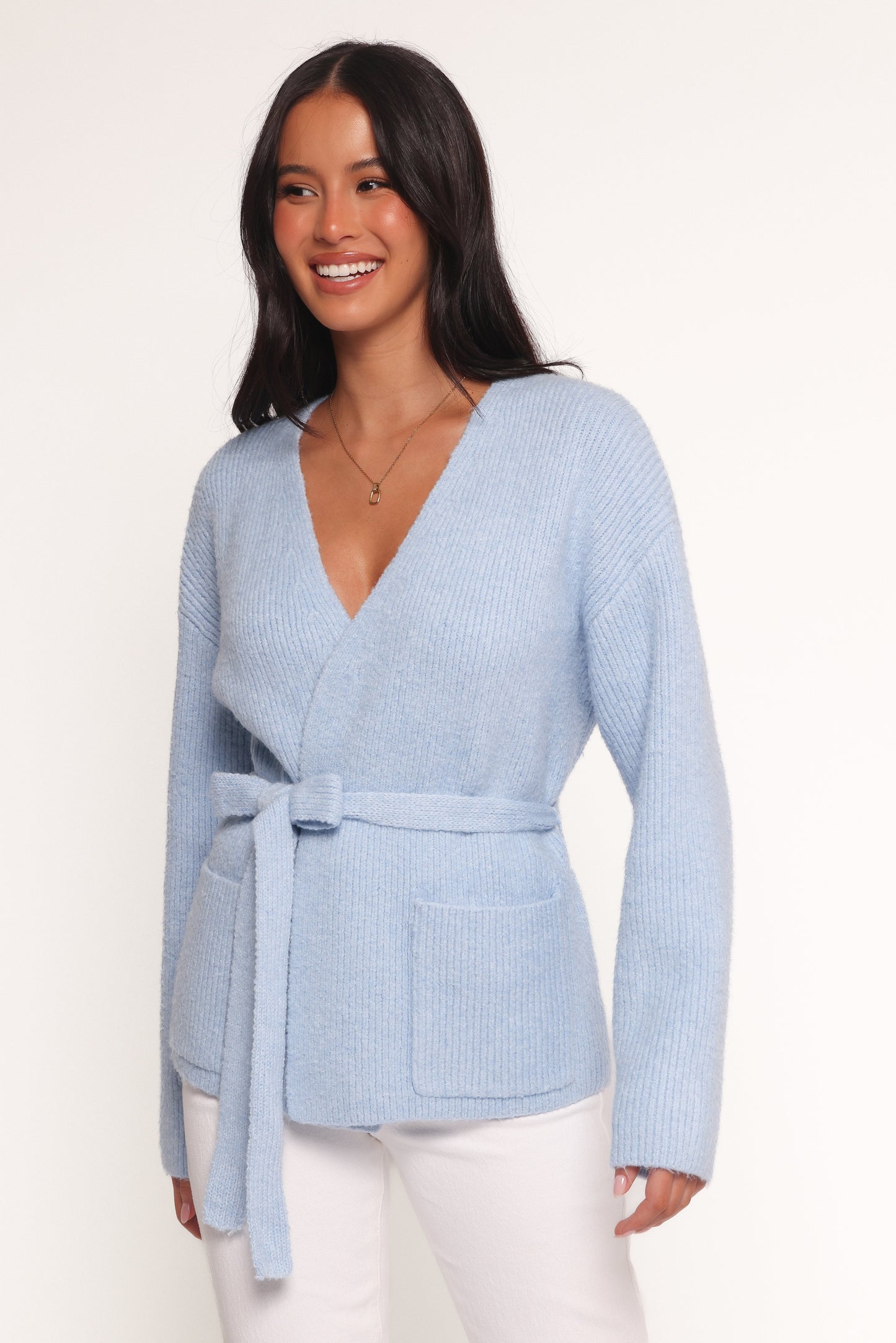 Mika Wrap Cardigan - Blue