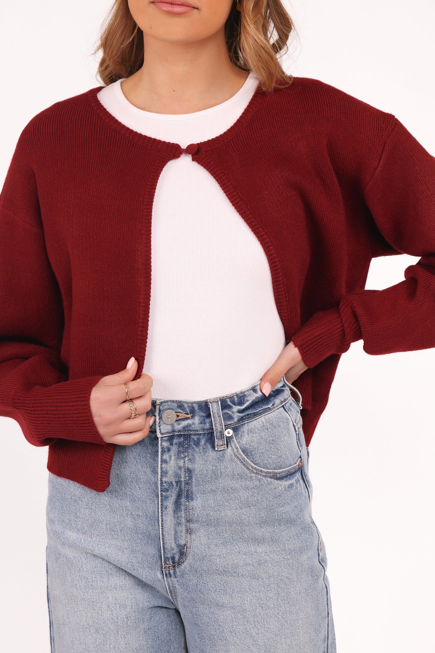 Ripley Knit Cardigan - Berry