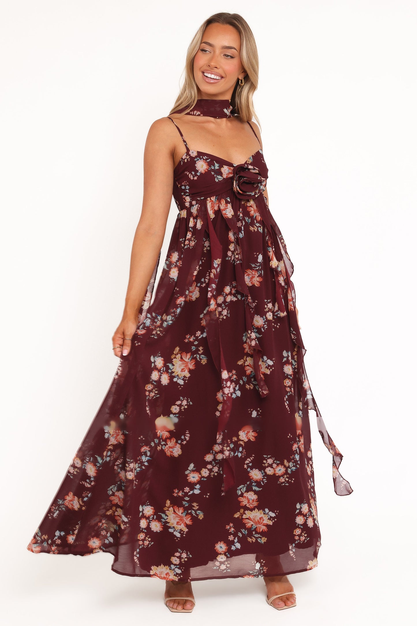 Tully Maxi Dress - Berry Floral