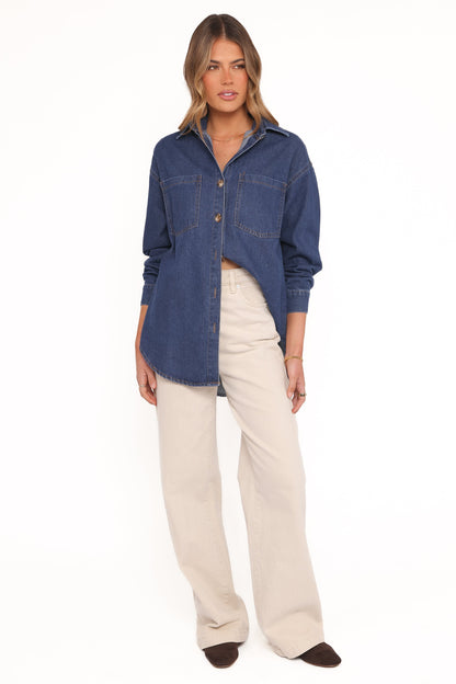 Anicia Denim Shirt - Dark