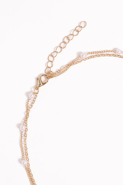Corinna Necklace - Gold/Pearl