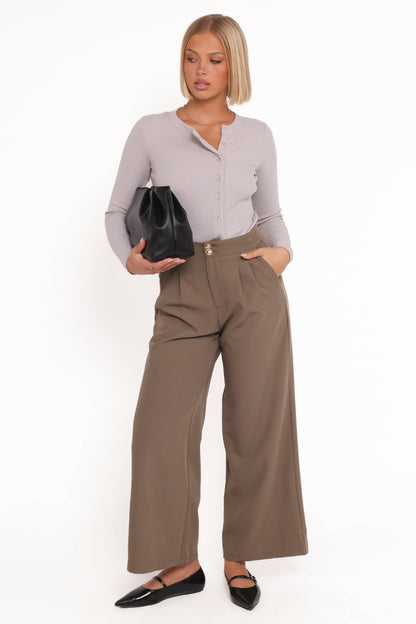 Cass Long Sleeve Top - Grey