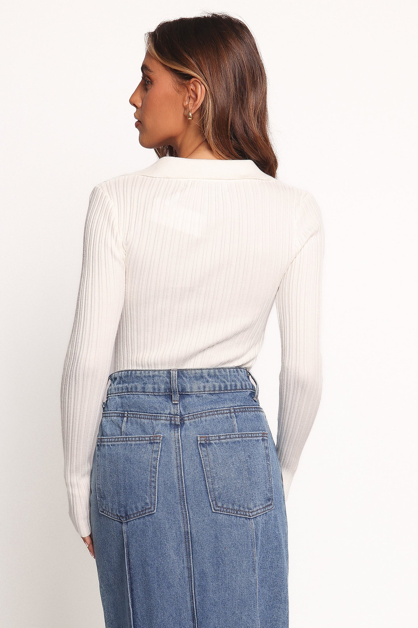 Emmerson Long Sleeve Knit Top - White