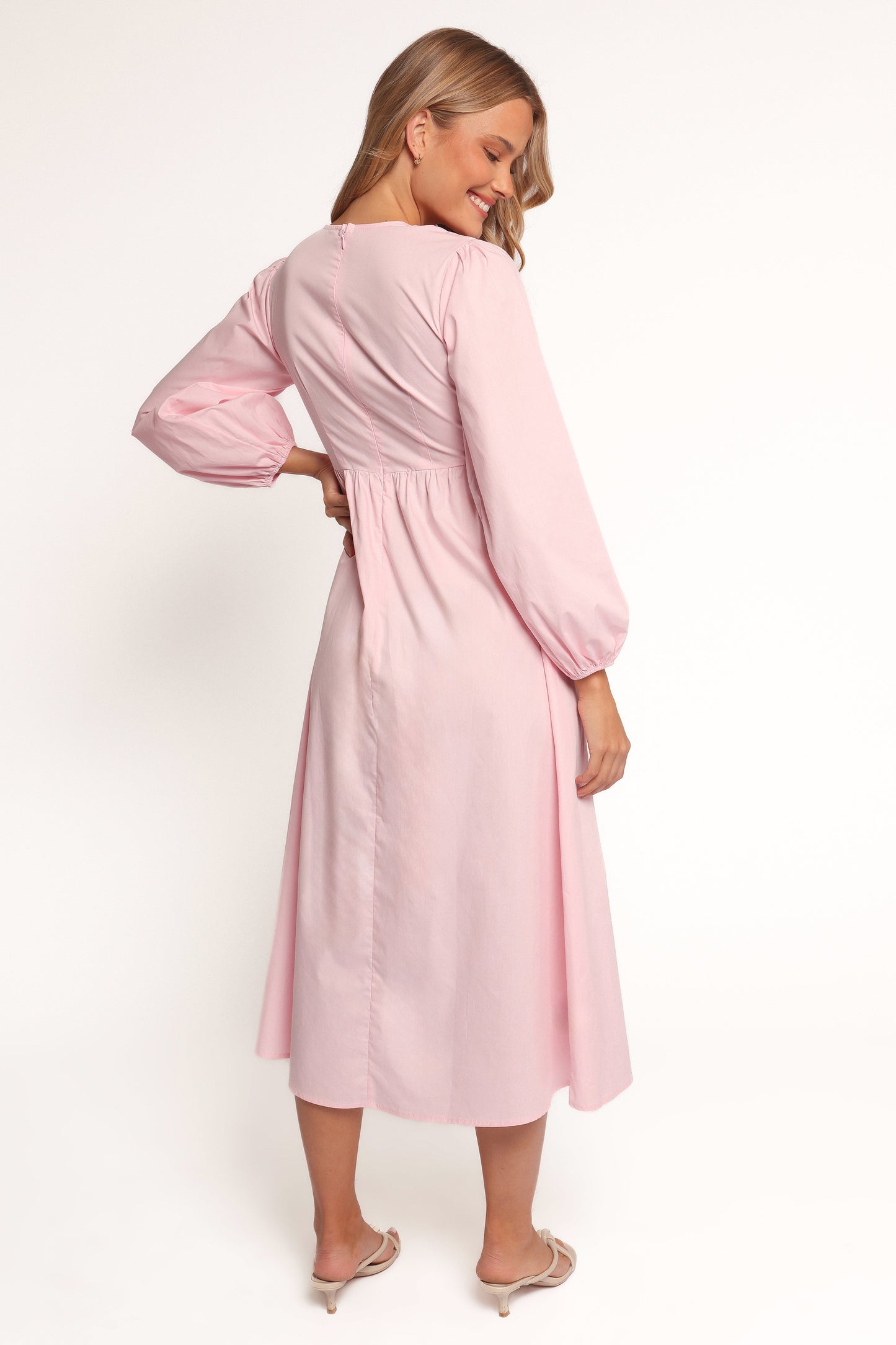 Ilyana Long Sleeve Maxi Dress - Pink