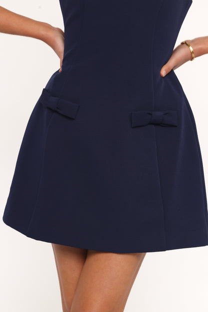Lorne Sleeveless Mini Dress - Navy