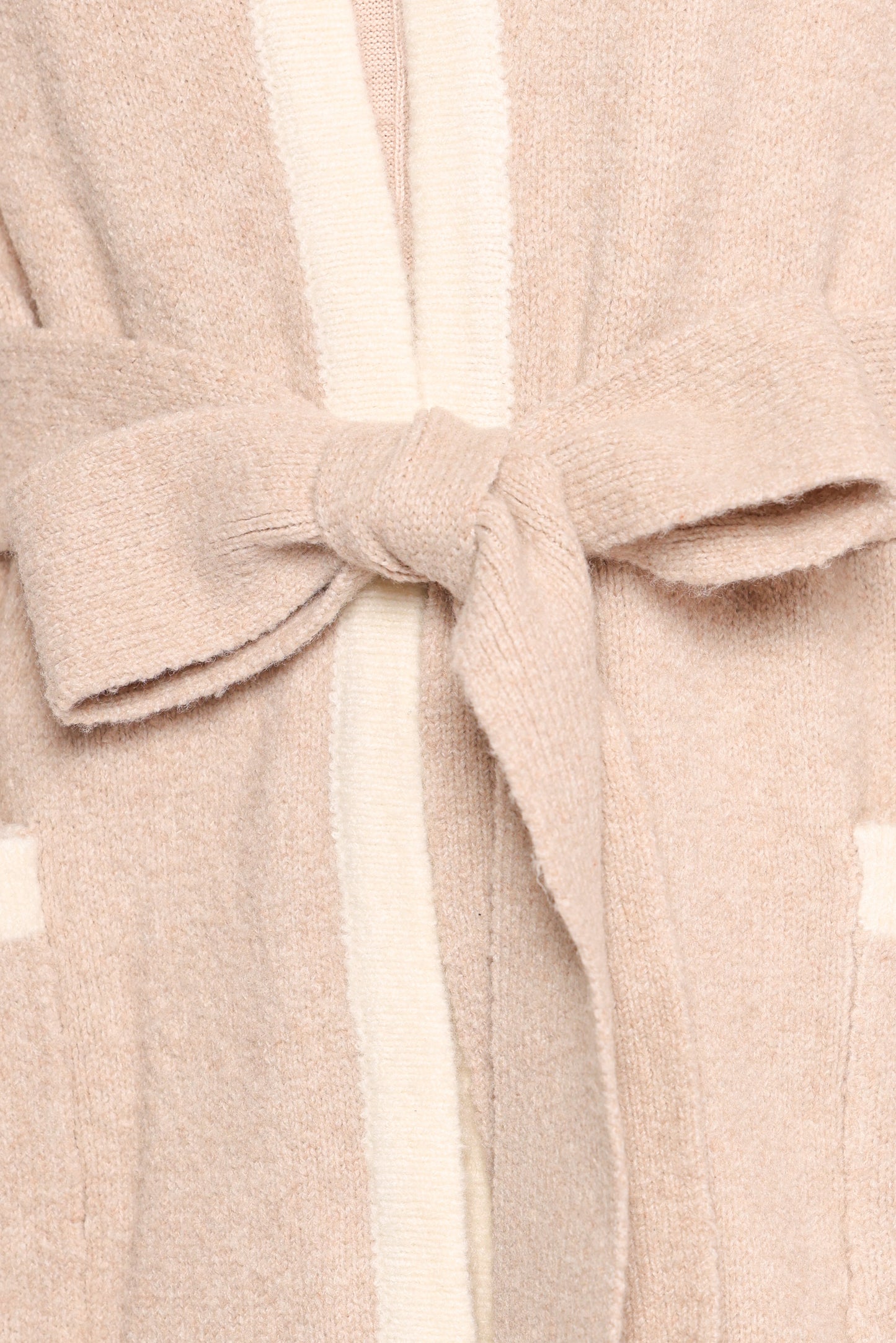 Maloney Tie Front Coatigan - Beige