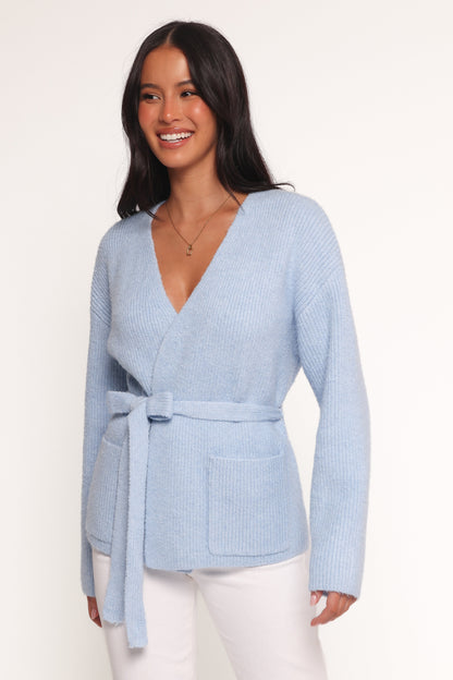 Mika Wrap Cardigan - Blue
