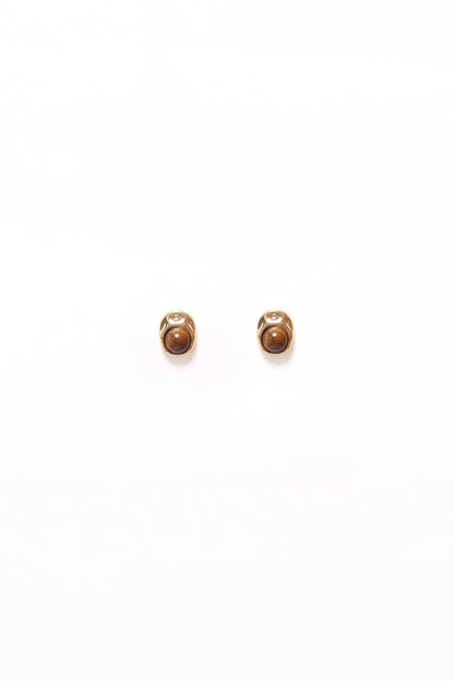 Nova Earrings - Brown/Gold