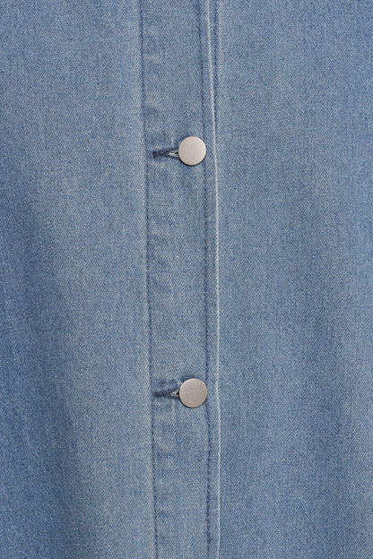 Novan Oversized Shacket - Denim