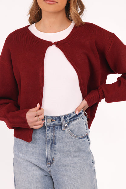 Ripley Knit Cardigan - Berry