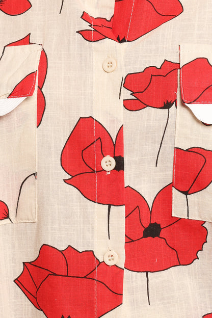 Sallio Short Set - Red Beige Poppy