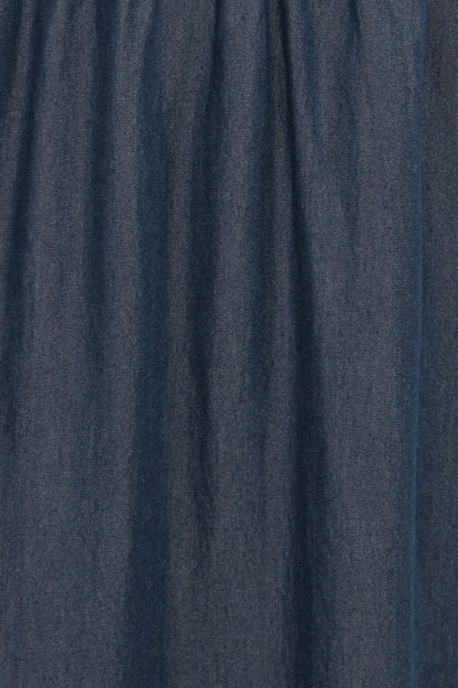 Steele Puff Sleeve Midi Dress - Dark Denim