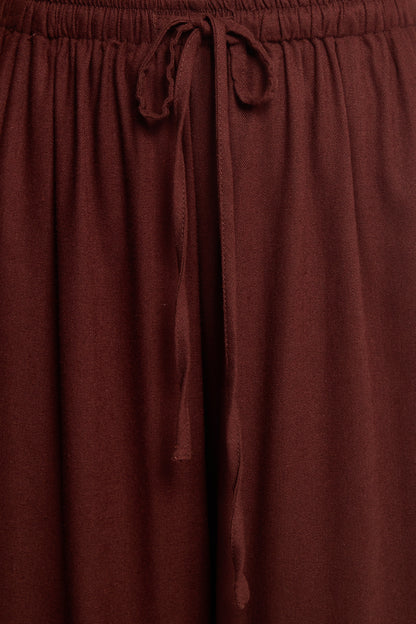 Zane Tie Waist Pant - Chocolate