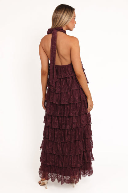 Zoella Maxi Dress - Cherry Lace