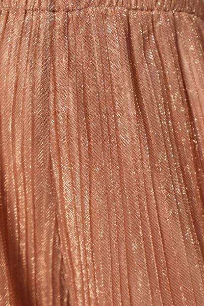 Nancy Plisse Shorts - Rose Gold