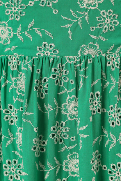 Jenson Maxi Dress - Green Eyelet