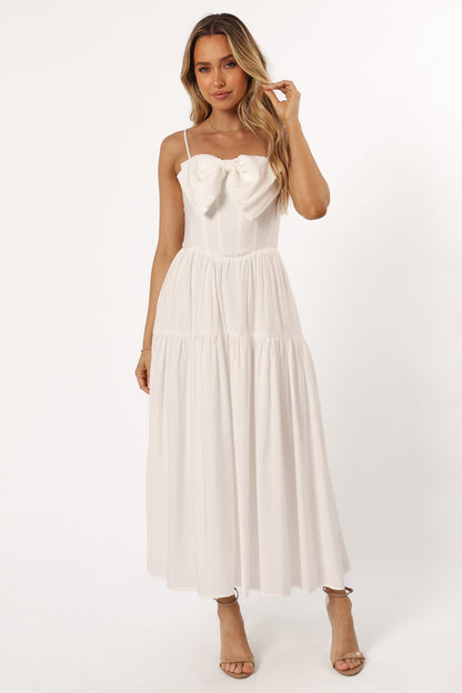 Maeve Midi Bow Dress - Ivory