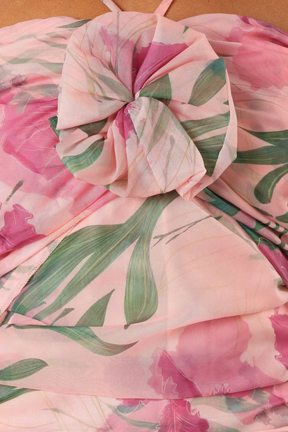 Zuri Rosette Mini Dress - PInk Floral