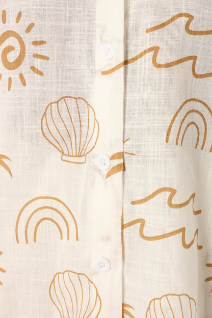 Tally Short Set - White Beige