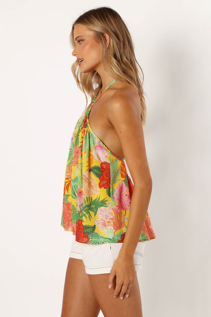 Milton Halter Top - Leilani Print