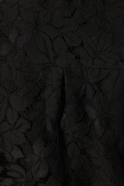 Tadeo Lace Shirt - Black